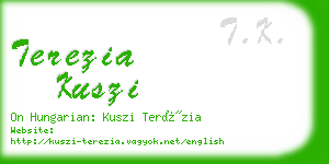 terezia kuszi business card